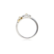 Sterling Silver & Gold Plated Floral Swirl Ring - Color Craft Inc - The Shops at Mount Vernon