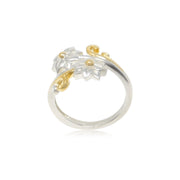 Sterling Silver & Gold Plated Floral Swirl Ring - Color Craft Inc - The Shops at Mount Vernon