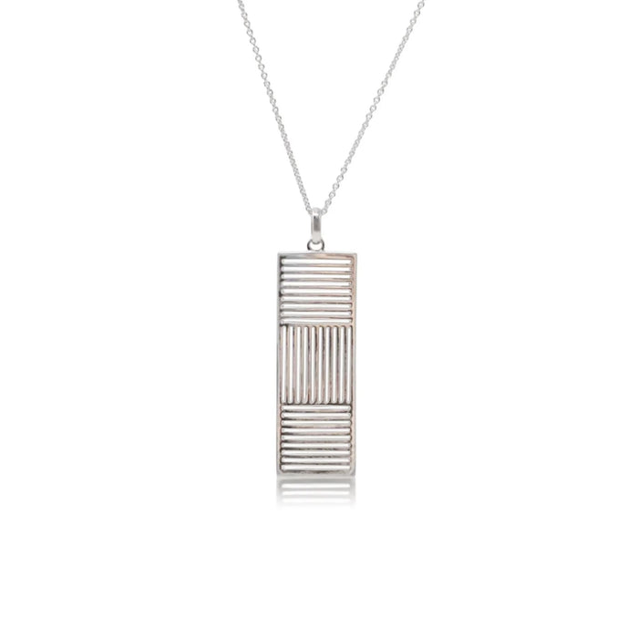 Louis Vuitton Lockit Pendant Necklace Sterling Silver Silver 981112