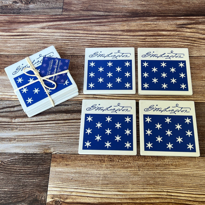 Stone Coaster Set of Four - Commander In Chief Design - The Shops at Mount Vernon