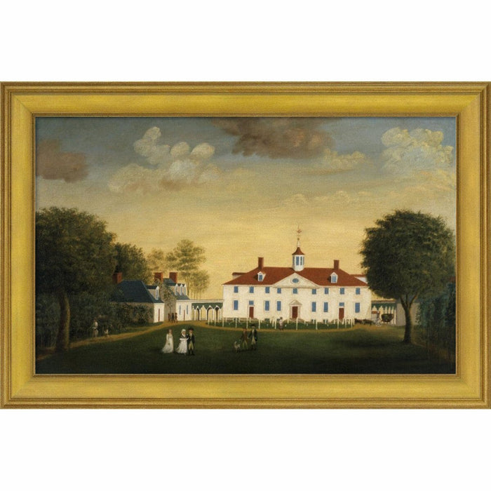 The Mount Vernon 1792 West Front Print with Gold Frame - BENTLEY GLOBAL ARTS GROUP - The Shops at Mount Vernon