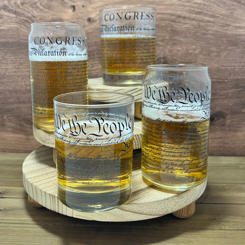 US Constitution Tall Glassware - The Shops at Mount Vernon