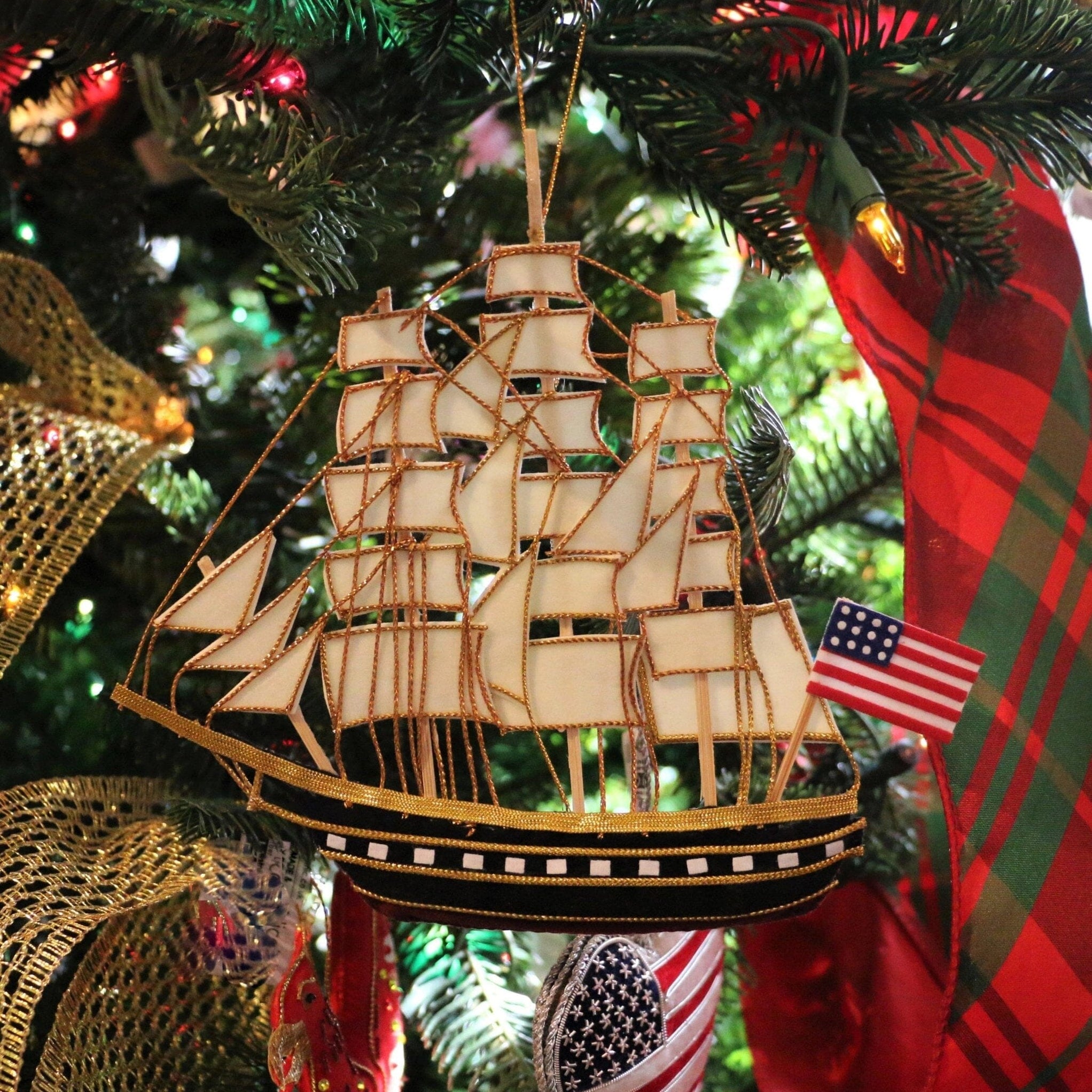 Uss Constitution Ship Ornament  The Shops At Mount Vernon