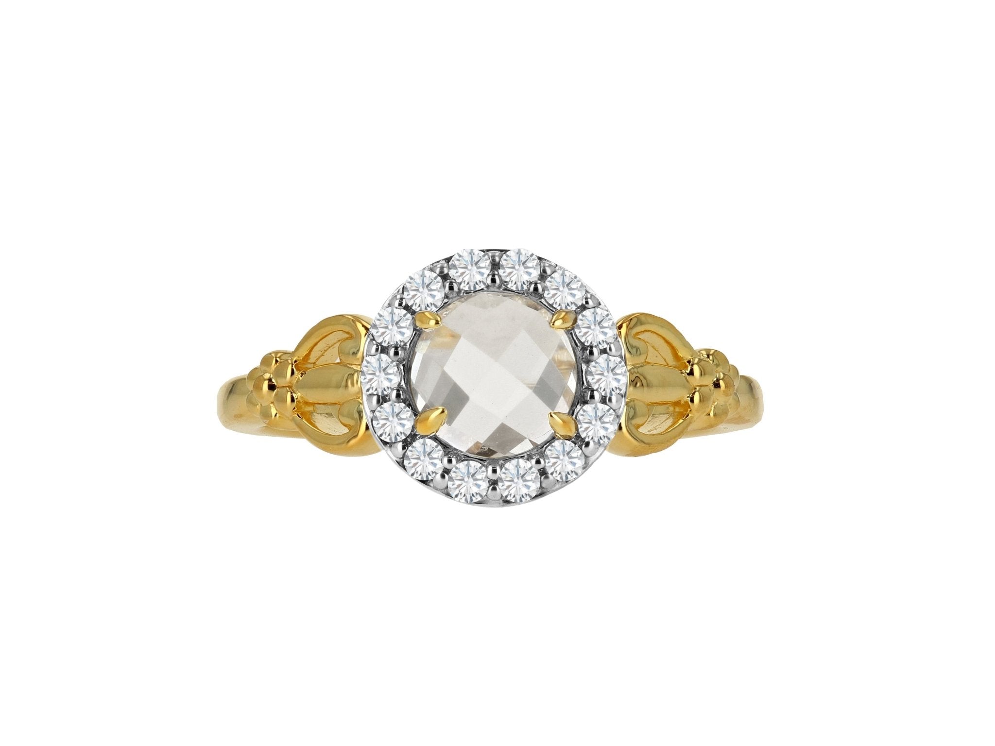 White Topaz Rosecut Ring The Shops at Mount Vernon