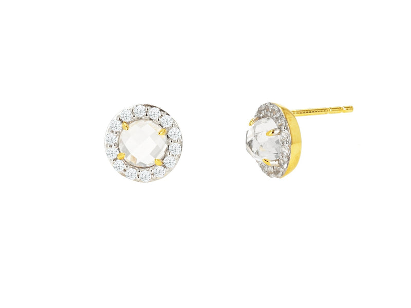 White Topaz Stud Earrings - The Shops at Mount Vernon